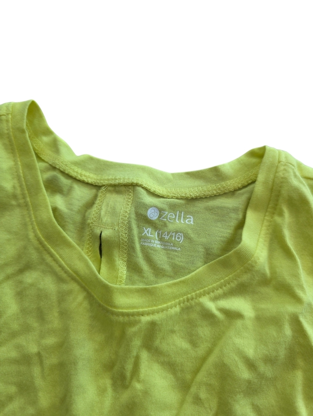 Zella Girls Neon Yellow Tie-Hem Tank Top XL - Picture 3 of 3